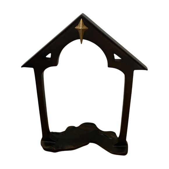 Vtg Partylite Holy Night Creche Nativity Bronze Stable Tealight Votive Holder - Picture 2 of 8